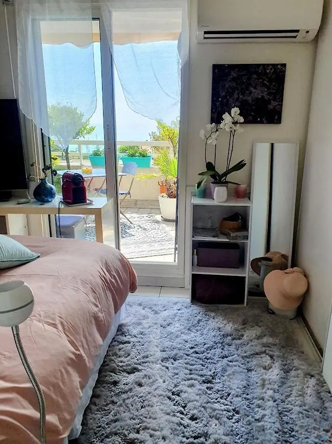 Homestay Chambre Lit 180 X 200 Cm Vue Mer Integrale Apartment Cannes France